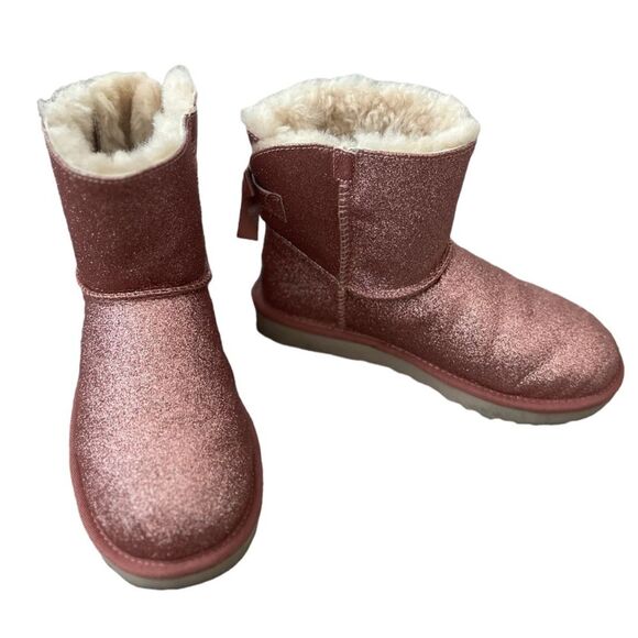 Ugg pink sequin Bailey bow boots - Picture 1 of 6